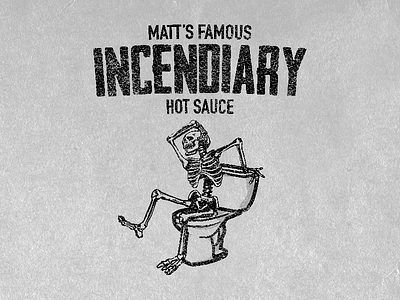 "Incendiary" Hot Sauce Branding art fun illustration sketch skull vector