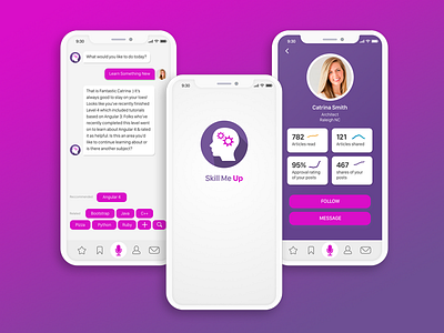 Chatbot Progress for a Skill Building / Library Platform ai app chatbot conversational interface iosx zero ui