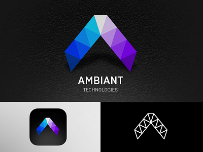 Ambiant Brandmark/Logo app brand brandmark design light logo prism