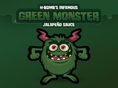Green Monster HOT Sauce Branding