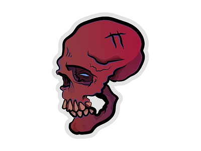 Tired Skully illustrator skull skull a day vector