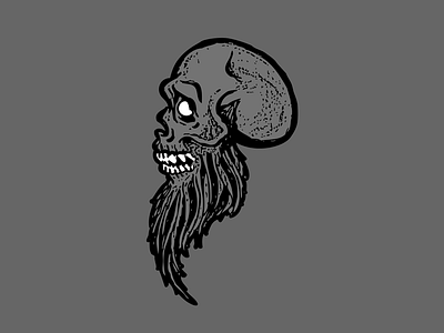 The Bearded Skully Tattoo beard create illustration skull skull art vector