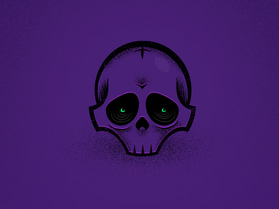 Simple Purple Skully art design illustration skull skullart skulls vector