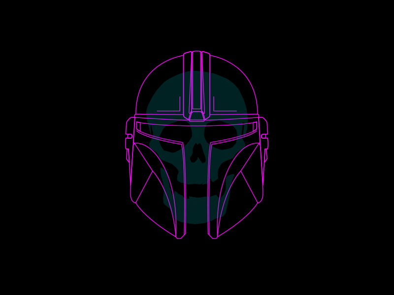 Mandalorian Skully design illustration inspiration mandalorian skull starwars vector