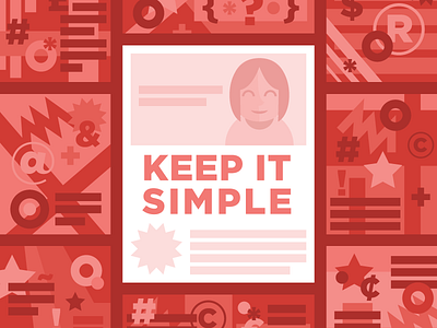 Keep It Simple advertising digital illustration illustration marketing red simple social media