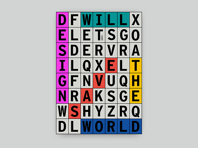 Poster | Design will save the world adobe artwork graphic design illustrator poster typo typogaphy typographic