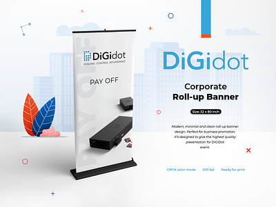 DiGidot corporate roll-up banner banner banner design branding clean graphic design ins logo rollup rollup banner typography ui vector
