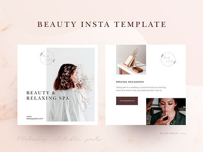 Beauty instagram template beautiful beauty branding clean design designinspiration illustration inspiraldesign inspiration instagram instagram banner instagram post template typography ui