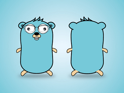 Golang - Original branding golang gopher illustration illustrator original vector