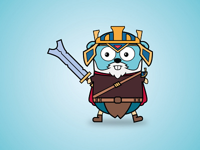 Golang - Dota II branding design dota 2 dota ii golang gopher illustrator vector