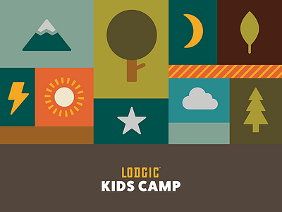 Lodgic Kids Camp icons kids modules nature playful system