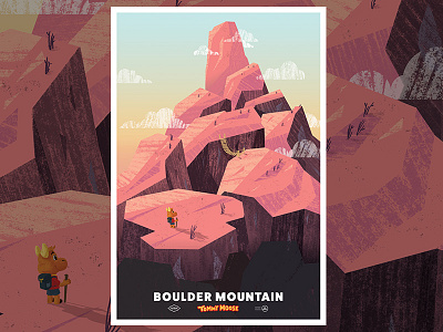 Boulder Mountain Poster animation backgrounds character design illustration national parks nature posters series