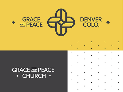Grace Peace Identity church cross denver grace identity logo logo design pattern peace system woven yellow