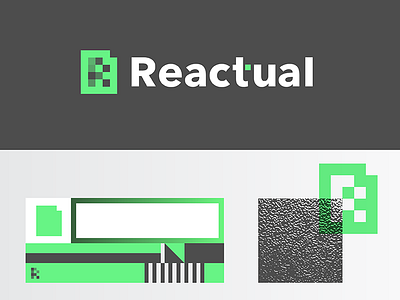 Reactual Concept brand grid identity logo system tech texture