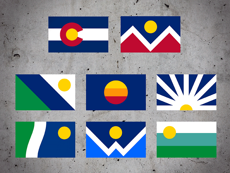 Colorado Flags: redesigned as a system aurora boulder color palette colorado colorado springs denver flag flags fort collins system