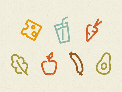 Fresh Food Icons apple cafe cheese food icon market restaurant system veggies