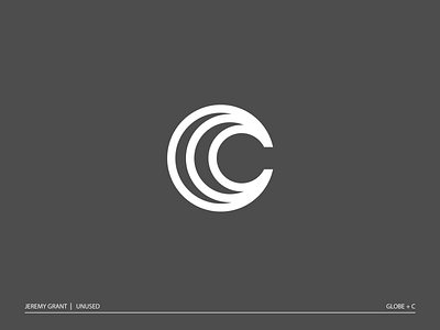 C world c clean globe icon identity logo mark modern monogram world