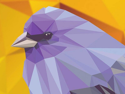 Birdy beak bird blue lowpoly purple
