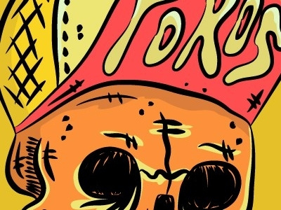 Foros drawing foros fortworth illustrator mad mad bombs madbombs skull tattoo texas wacom