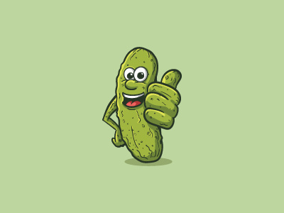 Pickle Illustration cartoon character cute illustration logo mascot pickle vegetables