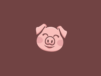 Cute Simple Pig Illustration