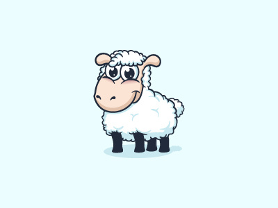 Cute Lamb Illustration animal awesome cartoon cute drawn hand illustration lamb logo made minimal sheep