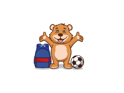 Cute illustration for the Daycare animal awesome bear cartoon cute daycare drawn hand illustration logo made teddy