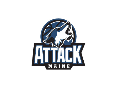 Main Attack Basketball Logo II version aggressive awesome basketball beast illustration logo sport wolf