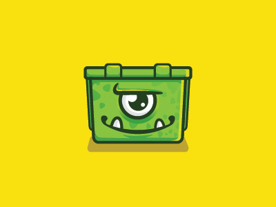 Monster Totes cartoon character green hand drawn hand made illustration mascot monster