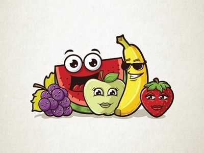 funny fruit cartoons