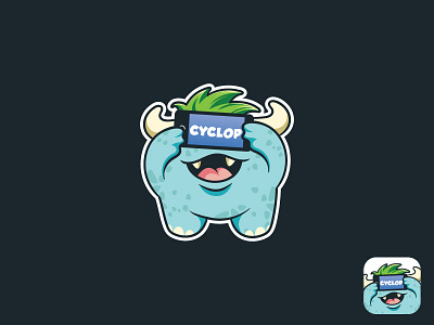 Cyclop cartoon character design funny icon illustration mascot monster playful vector