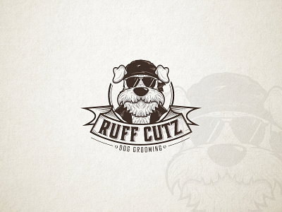 Vintage Biker Dog Logo biker cartoon design dog hand drawn hardcore illustration logo vintage