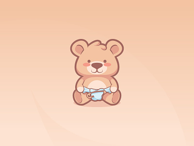 Cute Teddy Bear baby bear cartoon character cute design funny mascot playful teddy vector
