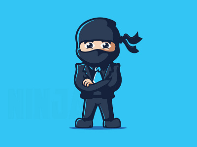 Business Ninja business cartoon character design funny illustration mascot ninja playful vector