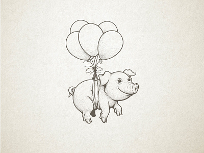 cute flying pig