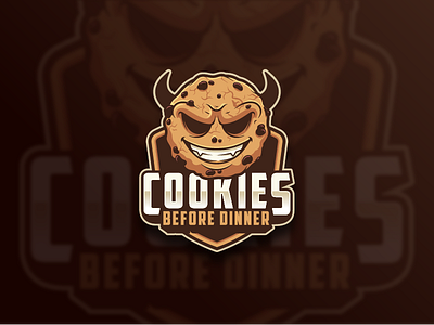 Evil Cookie Logo awesome cartoon character cookie design evil funny illustration logo mascot playful vector