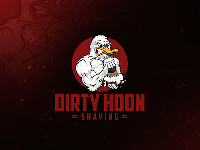 Dirty Hoon Shaving logo design character design duck epic illustration logo shaving strong vector