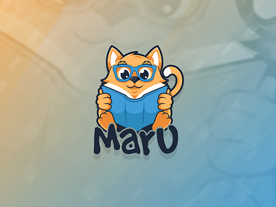 Maru The Cat Logo design animal awesome book cartoon cat character cute drawn funny illustration logo mascot playful vector
