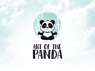 Art of the panda logo animal cartoon character cute design illustration logo mascot panda playful vector