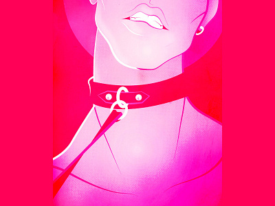 Collar collar fetish fuchsia gay illustration pink