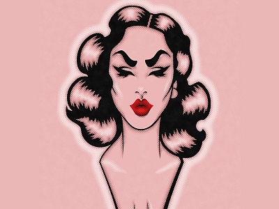 Vintage Vandal 50s burlesque illustration pinup retro vintage