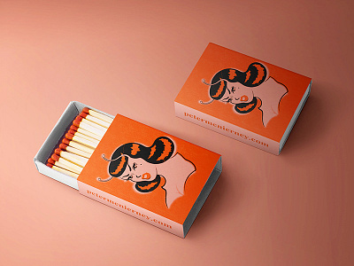 Promotional Match Box 50s illustration pinup retro vintage