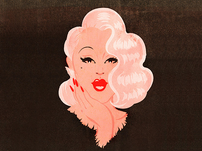 Dusty drag drag queen glamor illustration kitsch pinup pinup girl retro retro illustration vintage vintage illustration