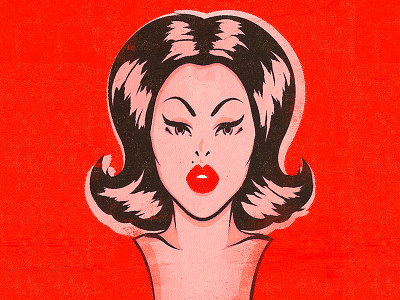 Violet drag drag queen glamor illustration kitsch pinup pinup girl retro retro illustration vintage vintage illustration