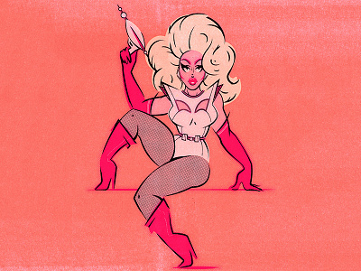 Trixie Mattel 60s barbarella drag drag queen illustrazioni retro science fiction scifi trixie mattel vintage