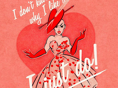 So Emotional drag drag queen illustration retro retro illustration vintage vintage illustration