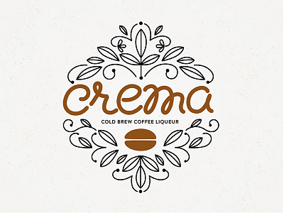 Crema Cold Brew Liqueur branding handlettering identity lettering logo package design packaging