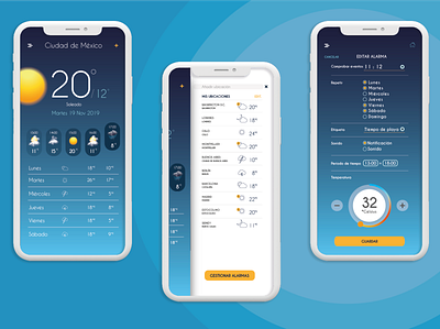 weather app design mobile ui web