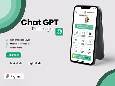 ChatGPT Redesign Challenge ai ai assistants ai chat app ux chat ios menu mobile design robot ui user experience user interface
