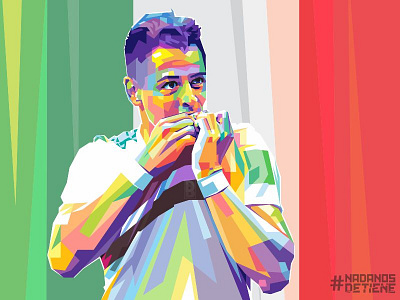 WPAP Chicharito chicharito colorful football illustration pop art portrait russia striker. mexico west ham world cup wpap